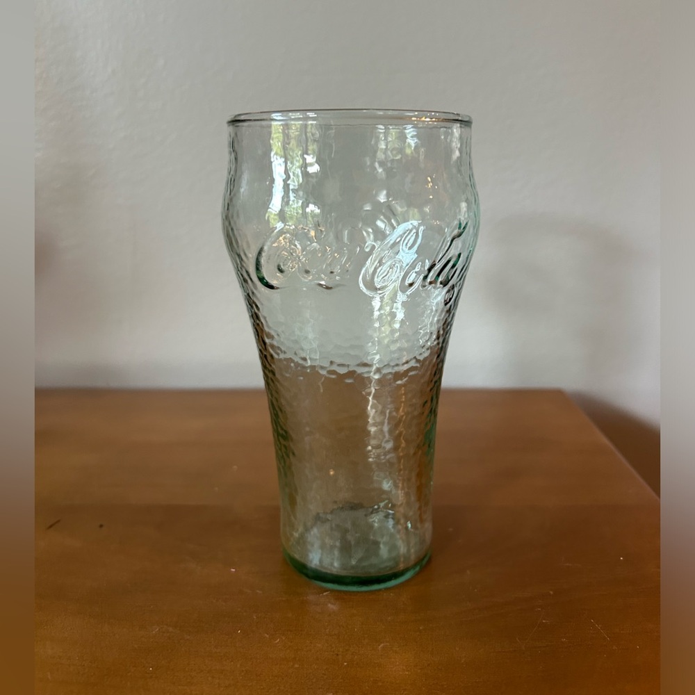 Vintage Coca Cola/Coke Pebbled Green Glass 6” 16 oz